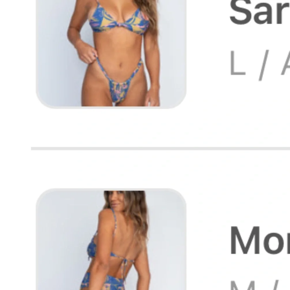 Skatie Tropical Print Bikini. Size large Top, Size medium bottoms - Picture 3 of 5